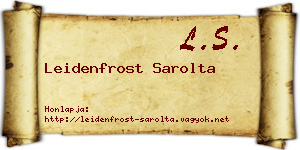Leidenfrost Sarolta névjegykártya